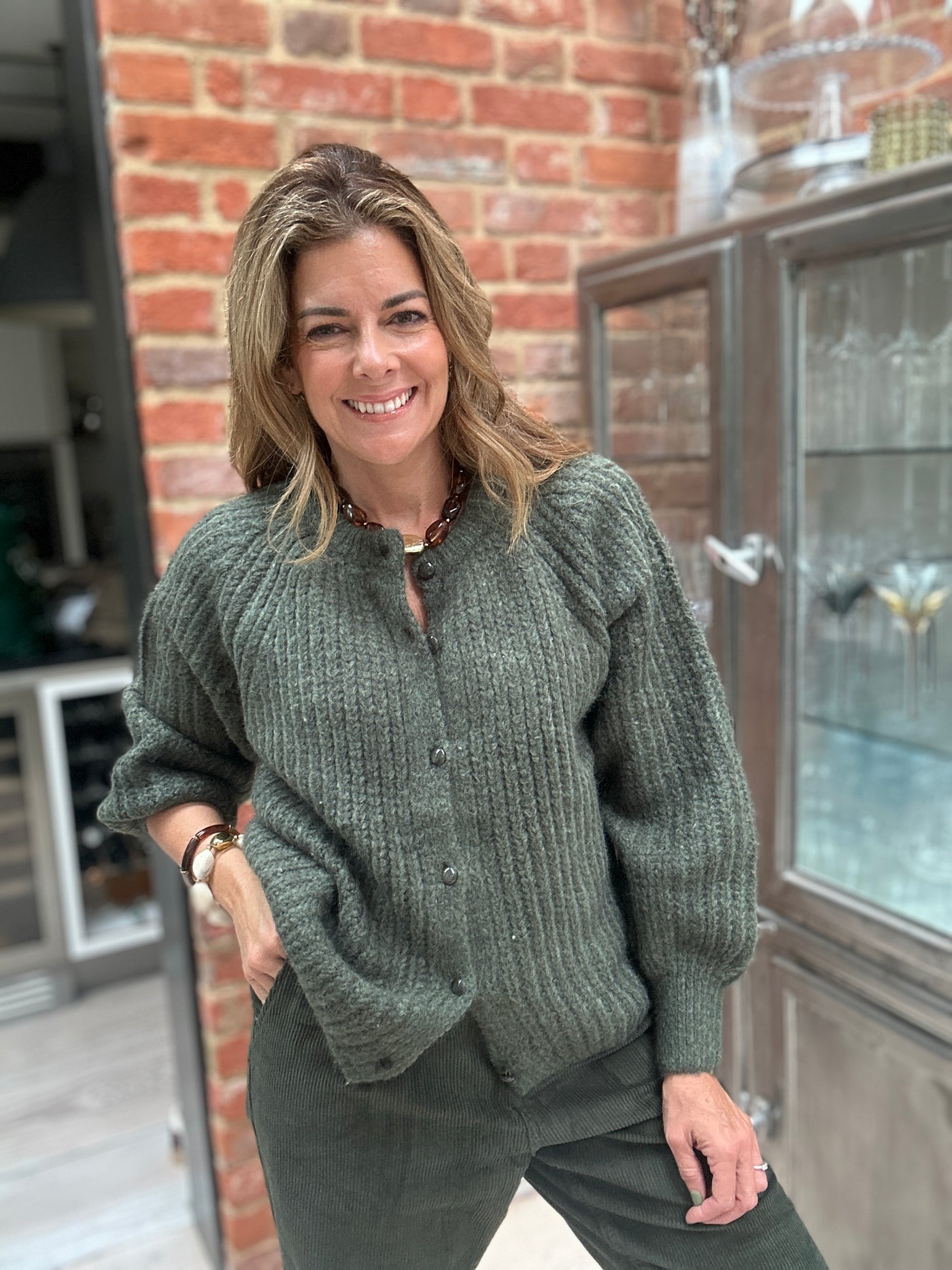 ROSIE CARDI KHAKI