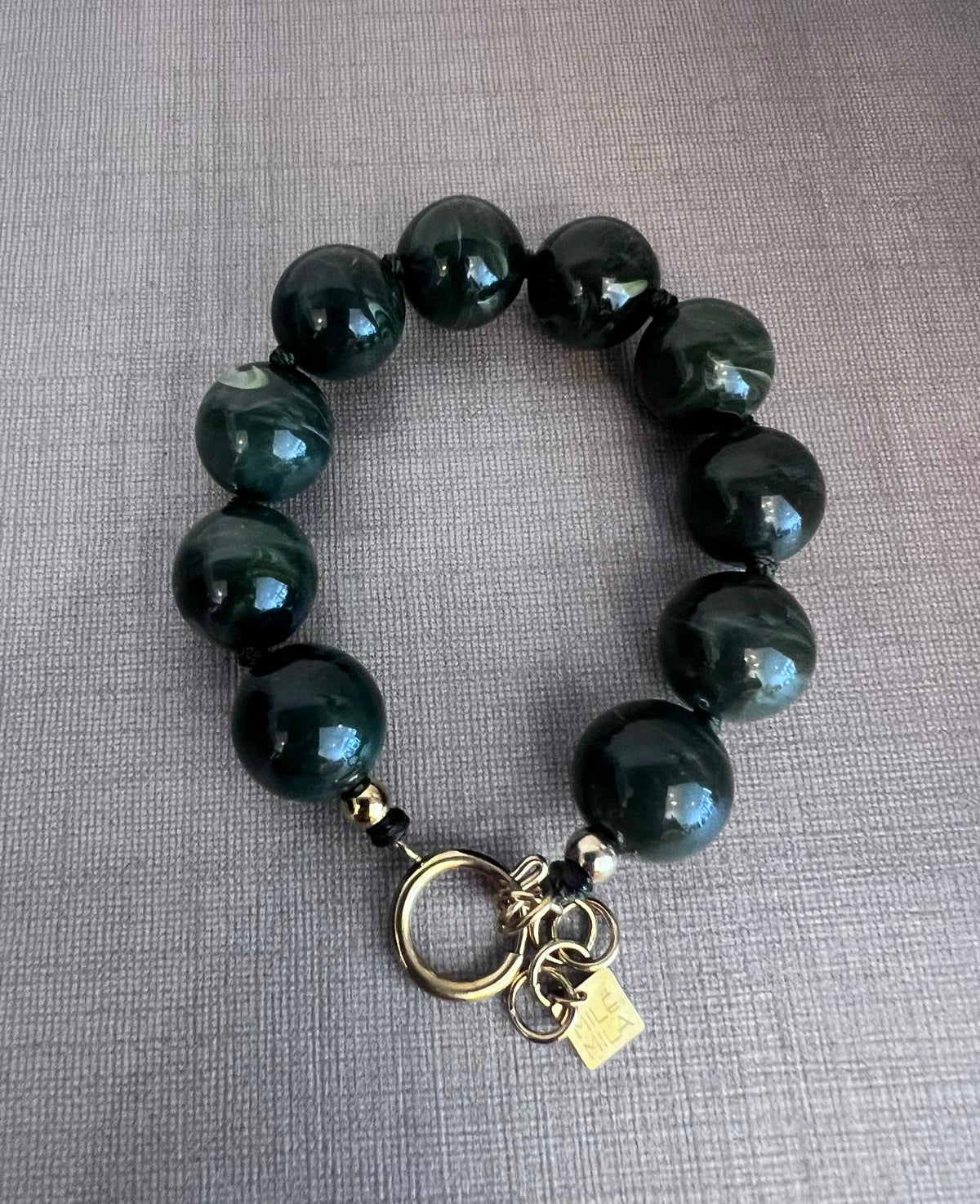 MORGANE BRACELET RESIN GREEN