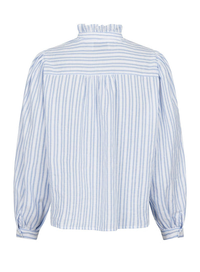 JOHANNE STRIPE BLOUSE BLUE