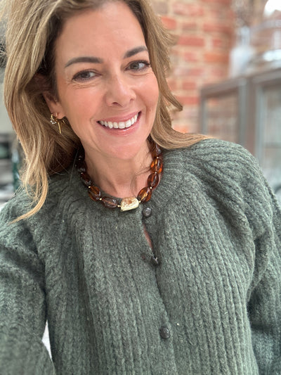 ROSIE CARDI KHAKI
