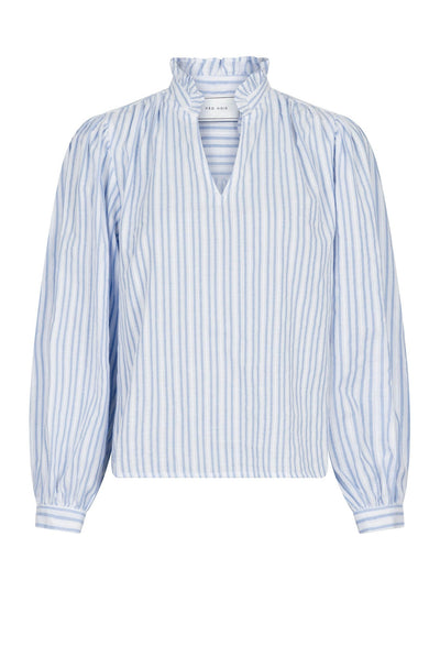 JOHANNE STRIPE BLOUSE BLUE