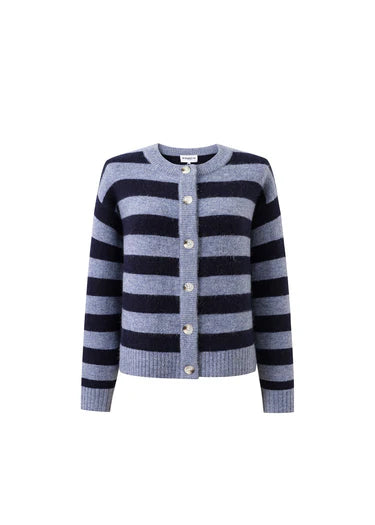 MEGANE CARDI BLUE STRIPES