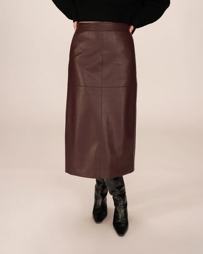 SIRENE MIDI SKIRT BORDEAUX