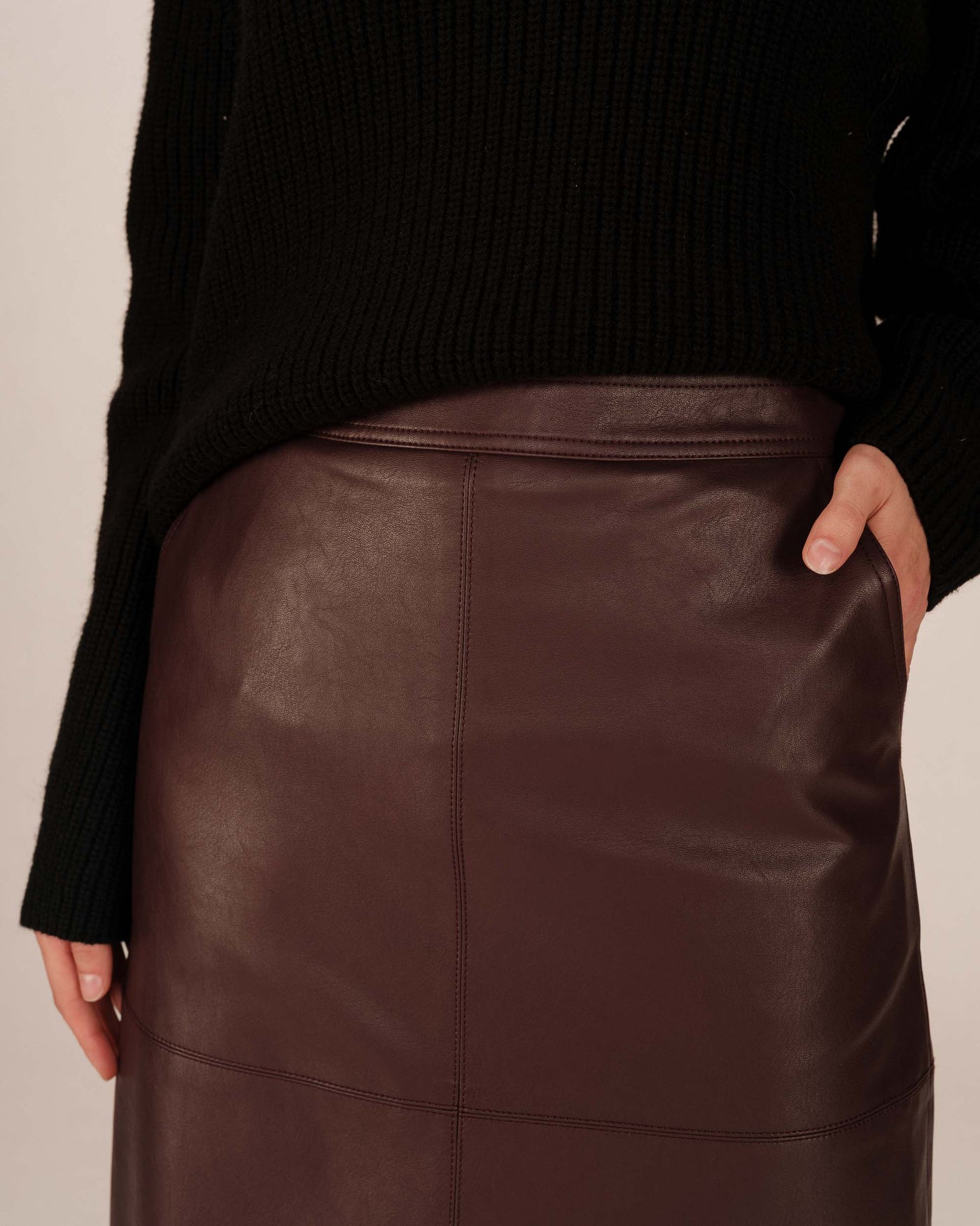 SIRENE MIDI SKIRT BORDEAUX