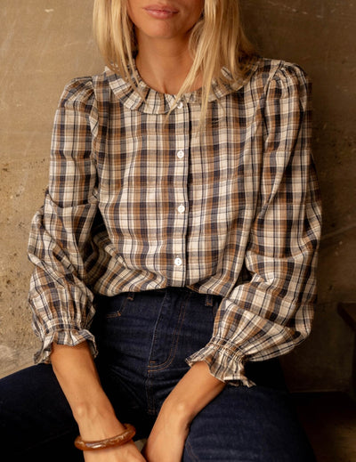 ALEC BLOUSE CHOCOLATE BROWN