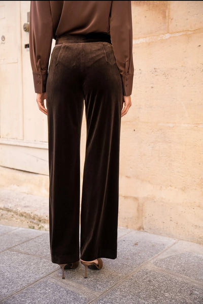 ULYSSE VELVET TROUSERS CHOCOLATE