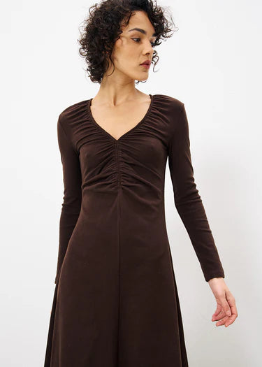 MAEE MAXI DRESS CHOCOLATE