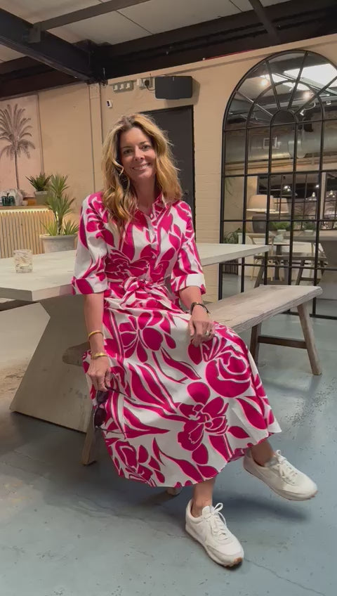 chinese dress ladies BIBA MAXI DRESS FUCHSIA – Marie & Lola