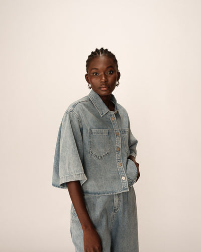 POMONA DENIM SHIRT SKY BLUE