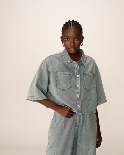 POMONA DENIM SHIRT SKY BLUE