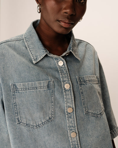 POMONA DENIM SHIRT SKY BLUE