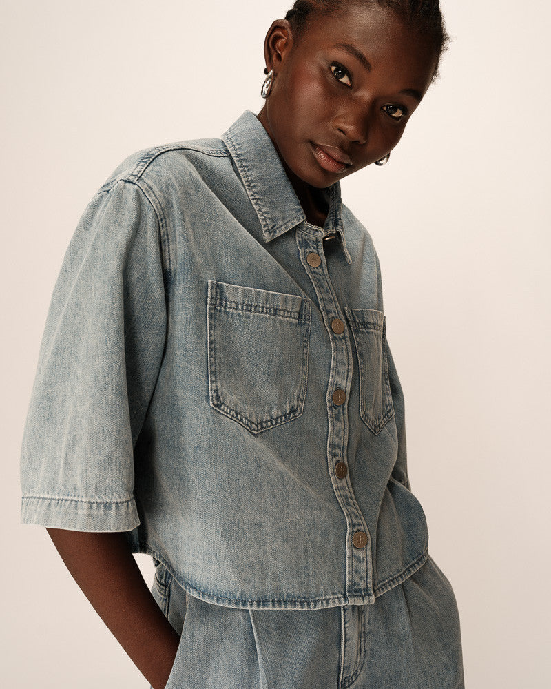 POMONA DENIM SHIRT SKY BLUE