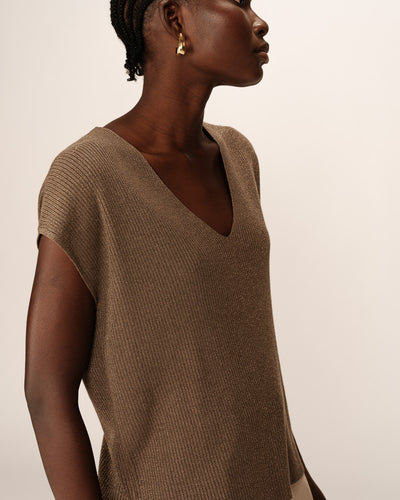 PACINO LUREX JUMPER KHAKI