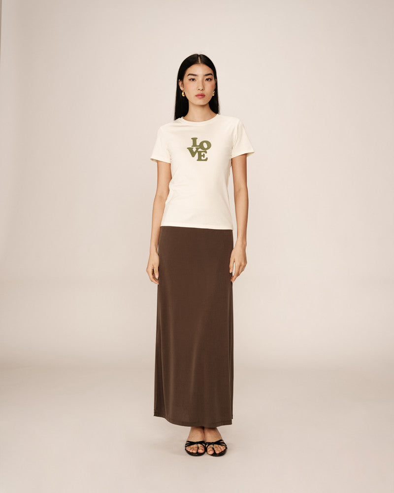 LOVE T-SHIRT BEIGE/KHAKI