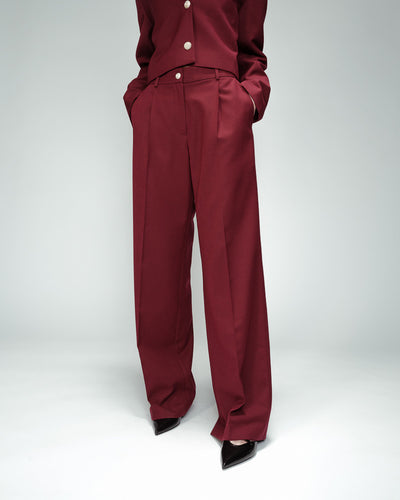 OSCAR TROUSERS BURGUNDY