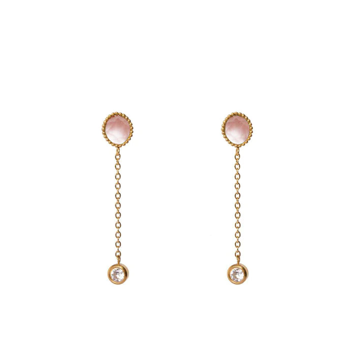 CLIO DROP EARRINGS QUARTZ WATERMELON