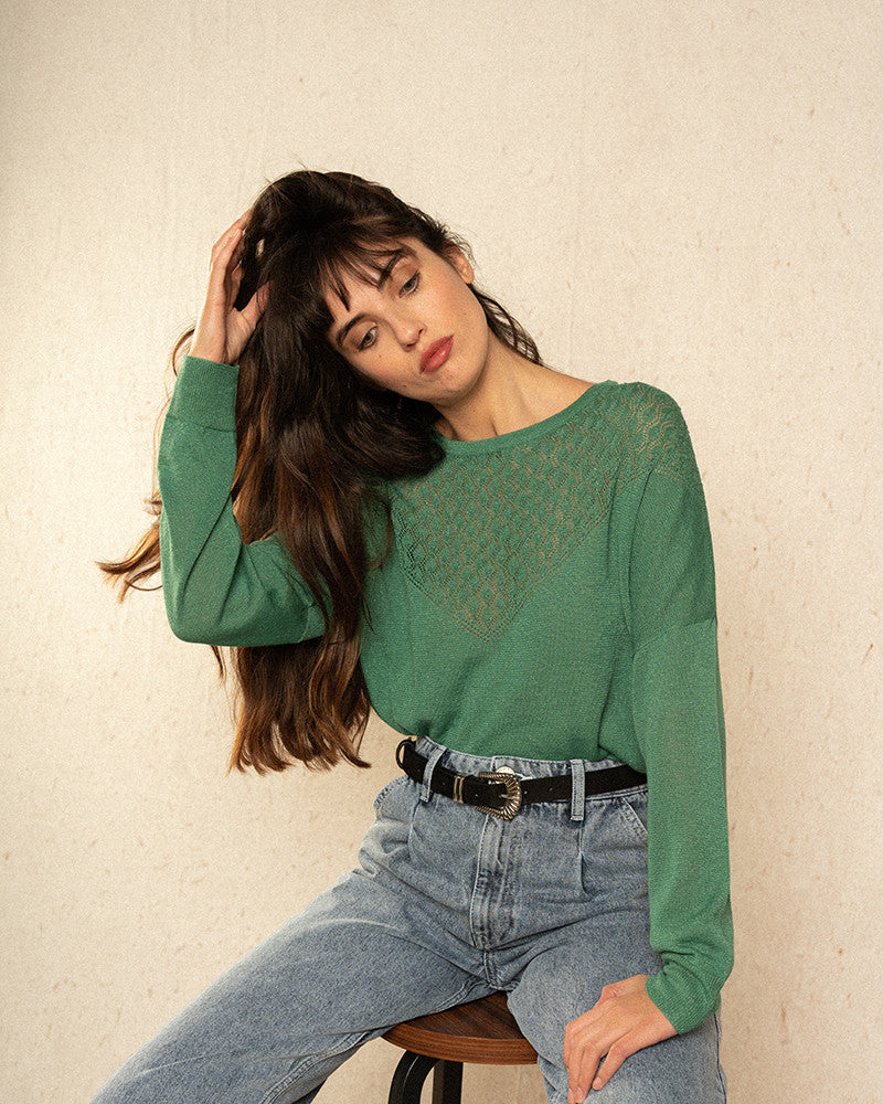 GRACE AND MILA - ICONE JUMPER GREEN